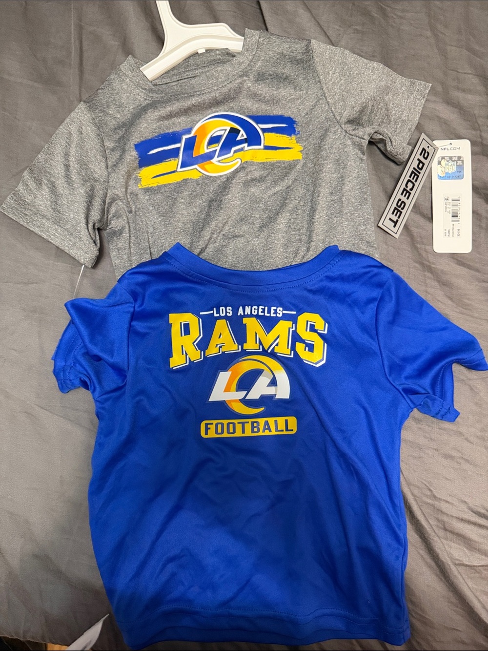 NFL Los Angeles Rams Kids 2-Pack Tee Set - Royal Blue & Heather Gray